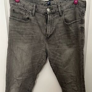 Gap 1969 Skinny Stretch Distressed  Gray Wash Jeans Men's Size 33x32